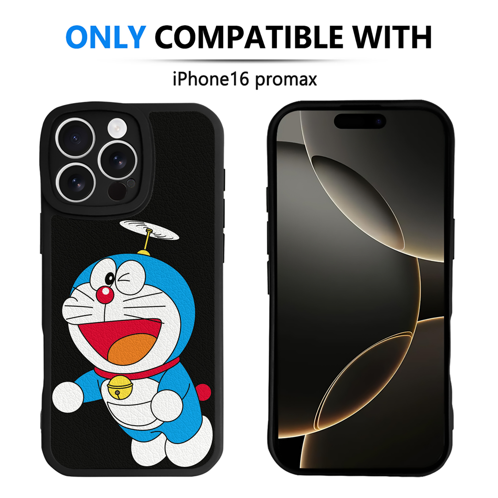 （画像用） ドラえもん Doraemon 【iPhone 16シリーズ対応】シリコンスマホケース（レザー調） 材質：シリコン